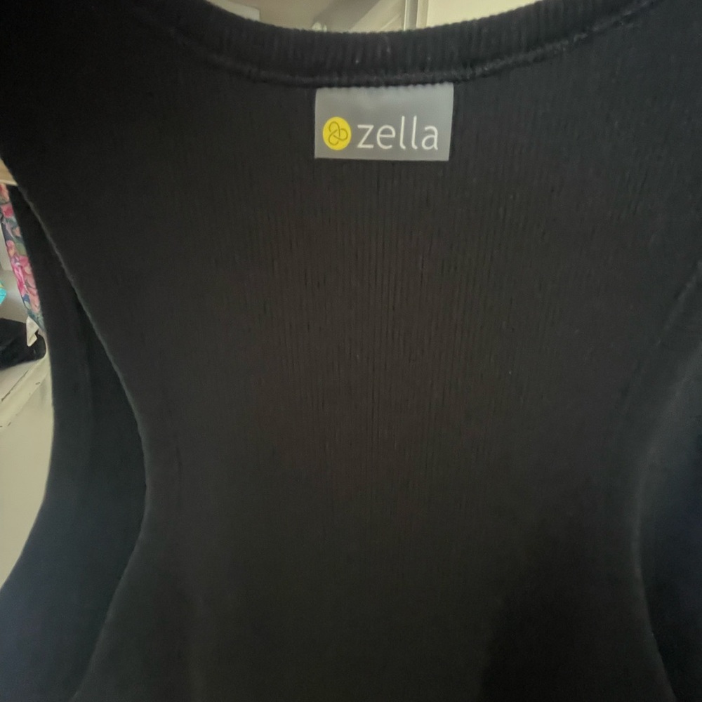 Zella Athleisure Dress Black ribbed stretch Sleeveless Women's size XL - Picture 5 of 5